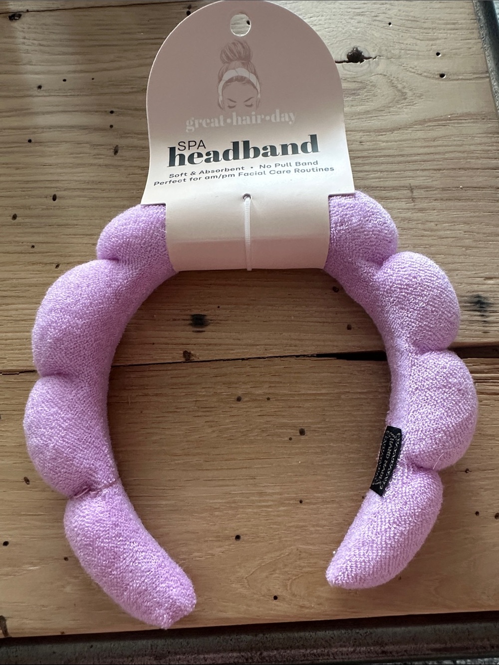 Great Hair Day Spa Headband - Lilac Terry Cloth